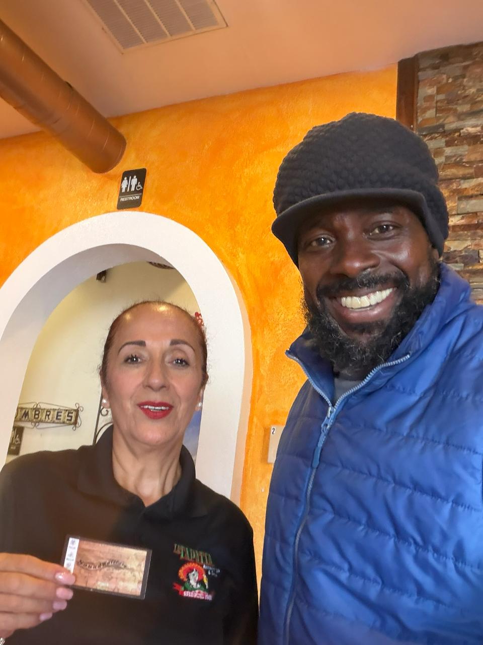 Big Prayer Museum engagement at La Tapatia Mexican Café in Houston, Texas