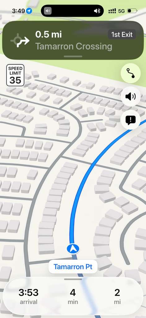 GPS map navigation preview