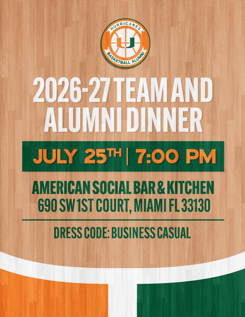 Miami Hurricanes Basketball Alumni Dinner